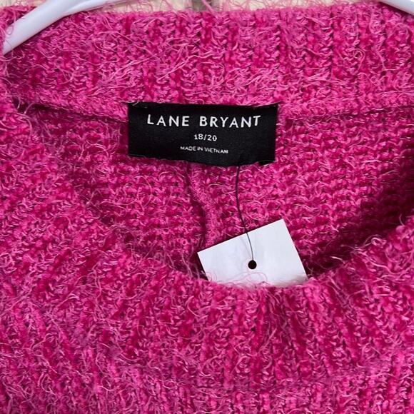 NWT Lane Bryant size 18/20 bright pink eyelash sweater - Picture 2 of 3